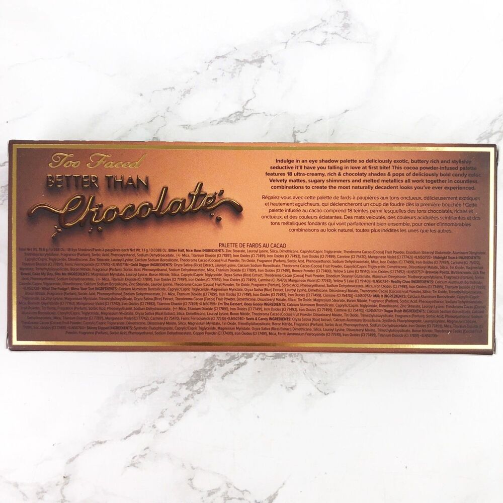 NIB Too Faced Better Than Chocolate Eyeshadow Palette Cocoa-Infused Shades - Picture 6 of 12